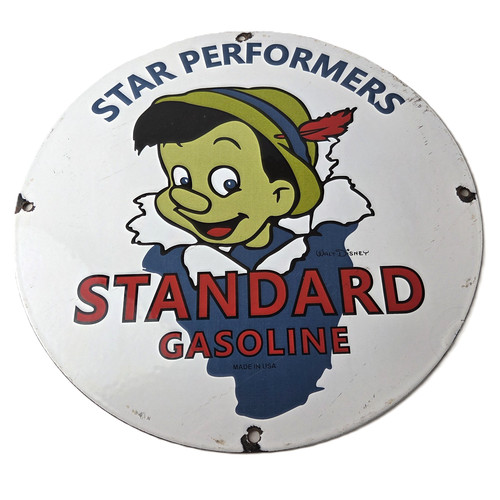 Vintage standard gasoline sign - vintage,